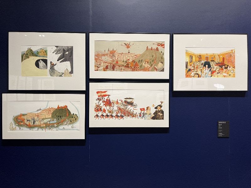 《維爾紐斯宮與它的君主們》  立陶宛 Lina Itagaki  彩鉛、數位編輯.jpg - 展覽藝術用